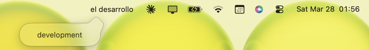 Click to reveal translation popover