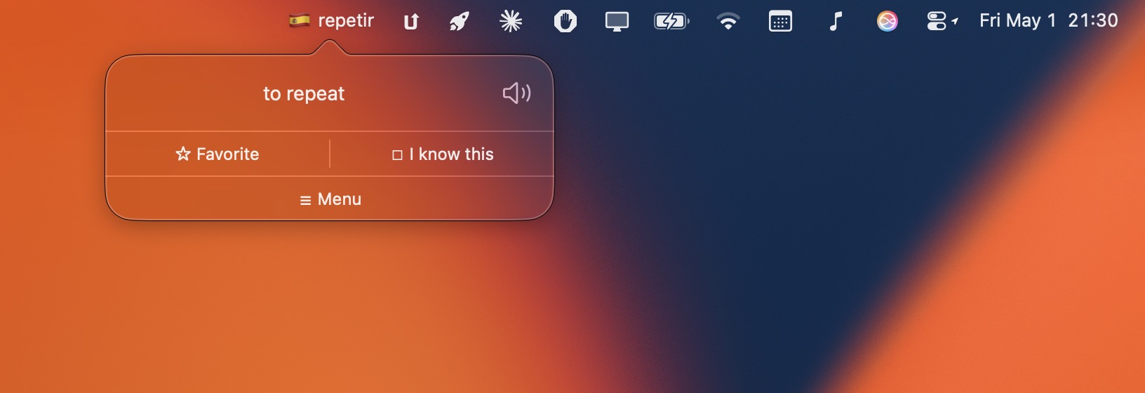 Click to reveal translation popover